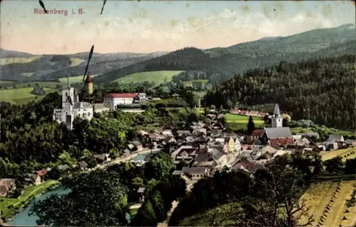Ak Rožmberk nad Vltavou Rosenberg Südböhmen, Gesamtansicht