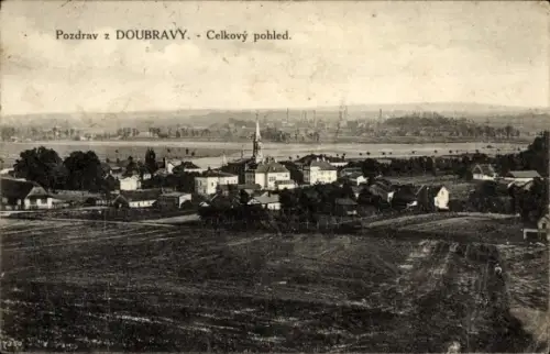 Ak Doubrava Grün Aš Asch Region Karlsbad, Gesamtansicht