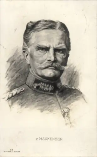 Künstler Ak Generalfeldmarschall August von Mackensen, Portrait, RPH 28