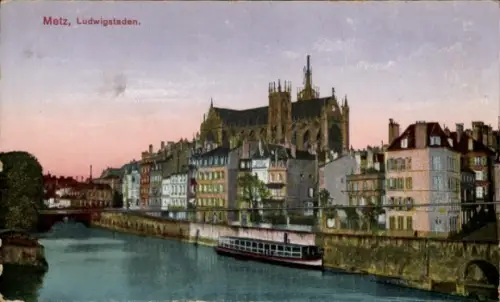 Ak Metz Moselle, Ludwigsstaden, Quai St. Louis