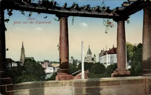 Ak Metz Moselle, Blick von der Esplanade