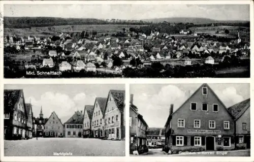 Ak Schnaittach in Mittelfranken, Mkt.  Marktplatz, Gasthaus Konrad Singer