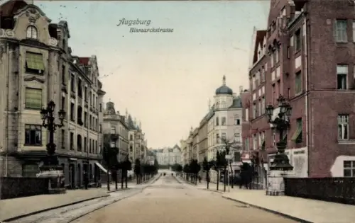 Ak Augsburg in Schwaben,  Bismarckstrasse