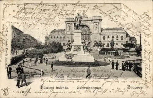 Ak Budapest Ungarn, Zentralbahnhof