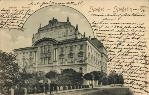 Ak Szeged Segedin Ungarn, Theater