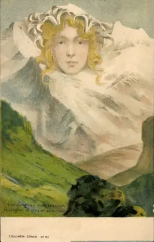 Ak Berg mit Gesicht, Eine Jungfrau ohne Gleichen