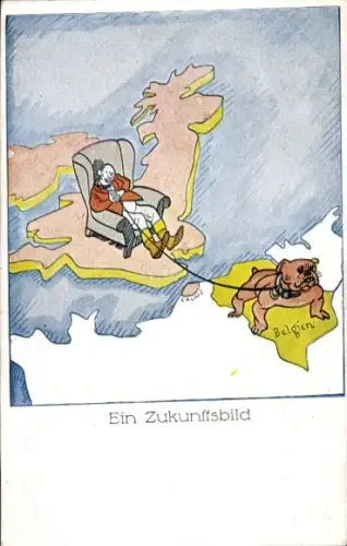 Künstler Ak Stärkt den deutschen Siegeswillen, Deutsche Vaterlands-Partei, Ein Zukunftsbild