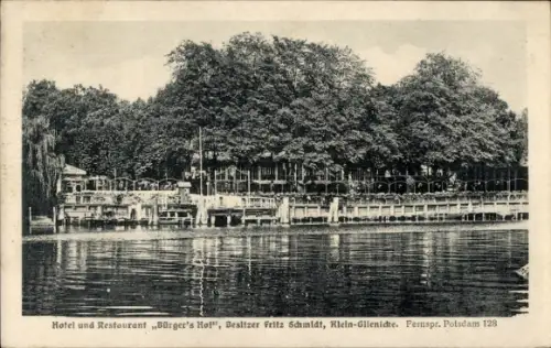 Ak Klein Glienicke Potsdam, Hotel und Restaurant Bürgers Hof