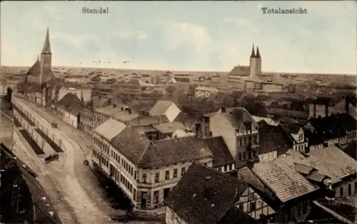 Ak Stendal in der Altmark, Totalansicht
