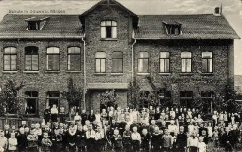 Ak Dützen Minden in Westfalen, Schule, Schüler