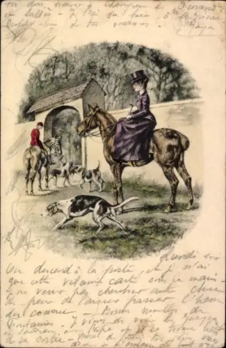 Ak Jagd, Reiter, Jagdhunde