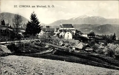 Ak St. Corona am Wechsel in Niederösterreich, Gesamtansicht