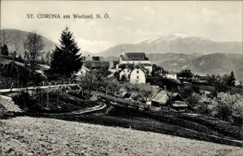 Ak St. Corona am Wechsel in Niederösterreich, Gesamtansicht