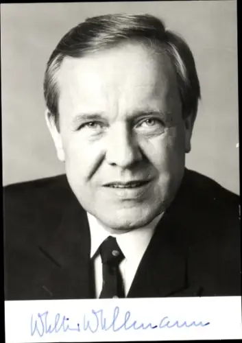 Ak Politiker Walter Wallmann, Ministerpräsident des Landes Hessen, Portrait, Autogramm