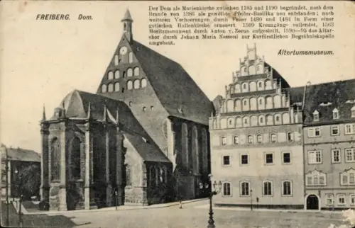 Ak Freiberg in Sachsen, Dom, Altertumsmuseum