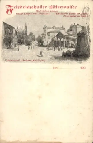 Ak Lindenau Heldburg in Thüringen, Saline Friedrichshall, Friedrichshaller Bitterwasser