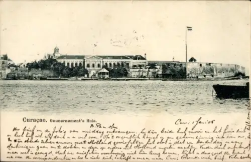Ak Curaçao Niederländische Antillen Karibik, Regierungsgebäude