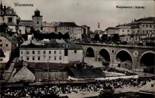 Ak Warszawa Warschau Polen, Marjensztad, Arkady