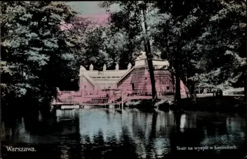 Ak Warszawa Warschau Polen, Łazienki-Park, Amphitheater