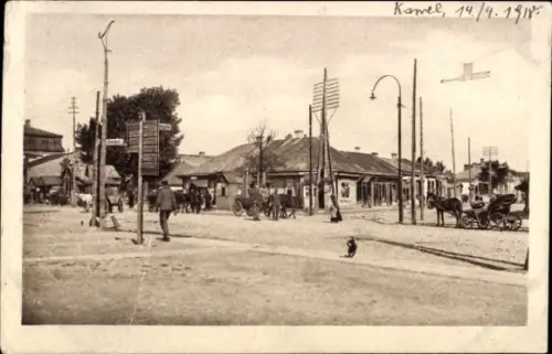 Ak Kowel Ukraine, Lucker Bahnhofstraße