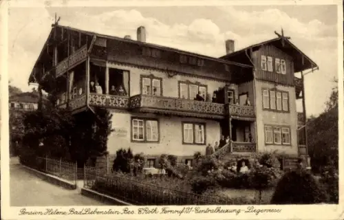 Ak Bad Liebenstein im Thüringer Wald, Pension Helene, Bes. E. Roth