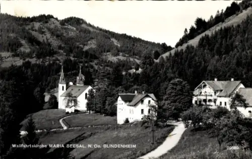 Ak Maria Seesal Niederösterreich, Wallfahrtskirche, Blindenheim
