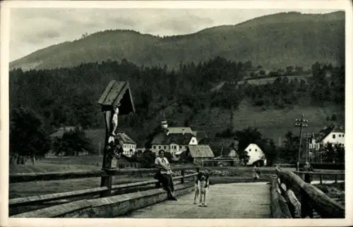 Ak Hinterstoder in Oberösterreich, Dorfansicht