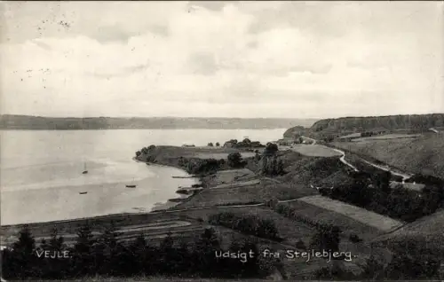 Ak Vejle Jutland Dänemark,  Udsigt fra Stejlebjerg
