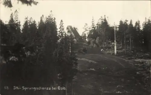 Foto Ak Oslo Norwegen, Ski Sprungschanze