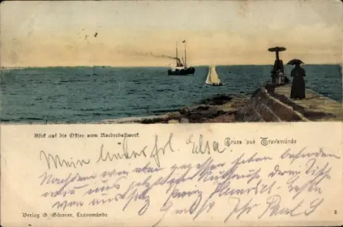 Ak Ostseebad Travemünde Lübeck, Ostsee, Norderbollwerk,  Verlag G. Gartner