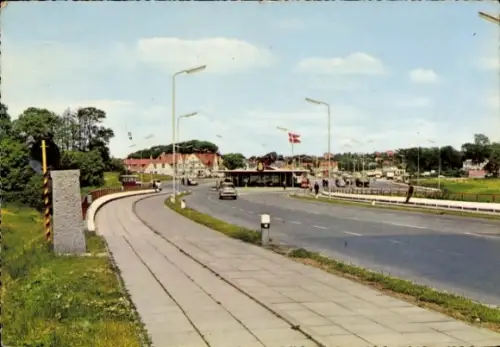 Ak Kruså Krusaa Krusau Dänemark, Grenzstation