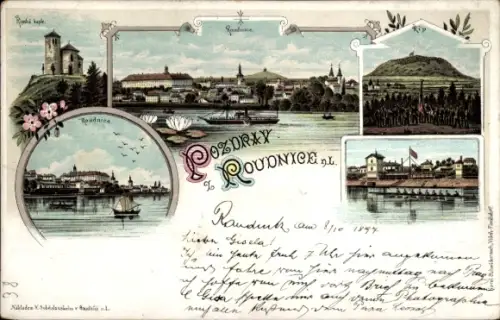 Litho Roudnice nad Labem Raudnitz Elbe Reg. Aussig, Ripska kaple, Rip