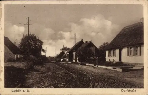Ak Loddin Insel Usedom, Dorfstraße