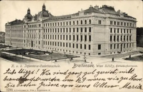 Ak Wien 14 Penzing Breitensee, Kuk Infanterie Cadettenschule, Hütteldorfer Straße