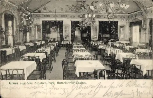 Ak Wien 14 Penzing Hütteldorf, Amalien-Park, Hütteldorfer Casino, Saal
