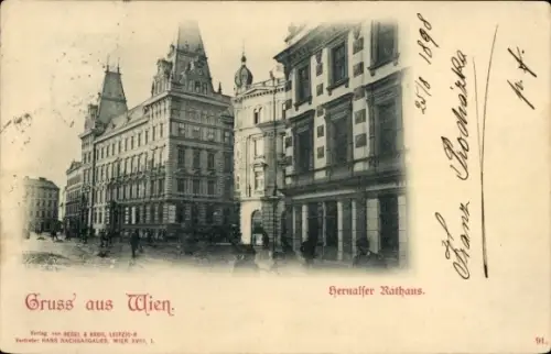 Ak Wien 17. Hernals, Hernalser Rathaus