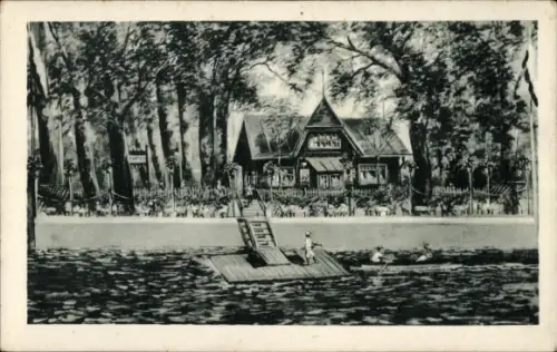 Ak Wien 22 Donaustadt, Restauration Neu Brasilien, Leopold Untermeier, an der unteren alten Donau 61