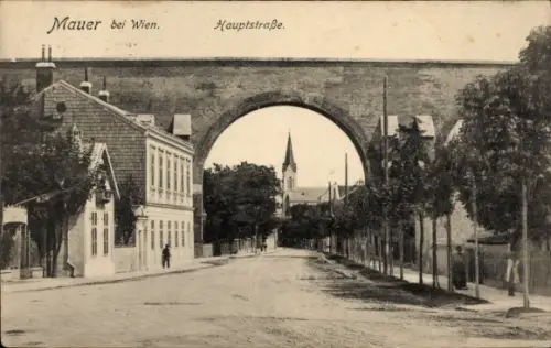 Ak Wien 23 Liesing Mauer, Hauptstraße, Viadukt