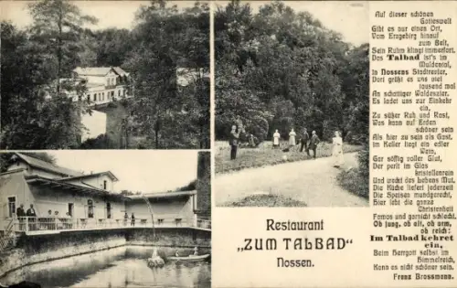 Ak Nossen in Sachsen, Restaurant zum Talbad