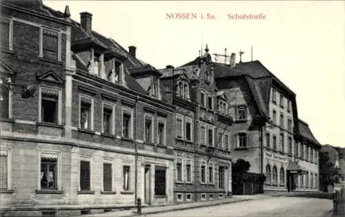 Ak Nossen in Sachsen, Schulstraße, Hotel Sachsenhof