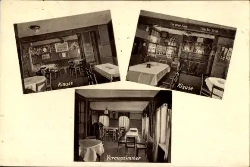 Ak Nossen in Sachsen, Grundschänke, Klause, Vereinszimmer