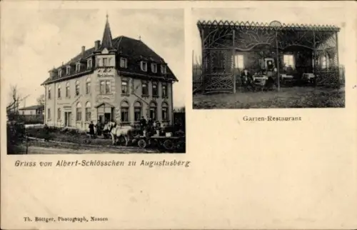 Ak Nossen in Sachsen, Albertschlösschen, Gasthof Augustusberg