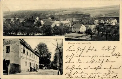 Ak Wahnitz Nossen in Sachsen, Gesamtansicht, Sommers Gasthaus