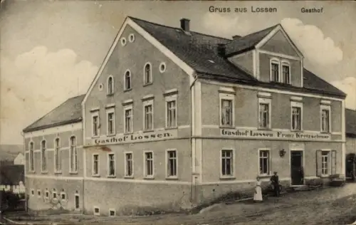 Ak Lossen Nossen in Sachsen, Gasthof