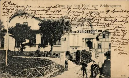 Ak Oppurg an der Orla Thüringen, Hotel zum Schlossgarten