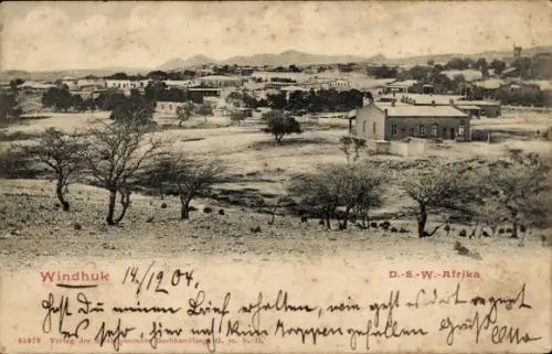 Ak Windhoek Windhuk Namibia Deutsch Südwestafrika, Gesamtansicht
