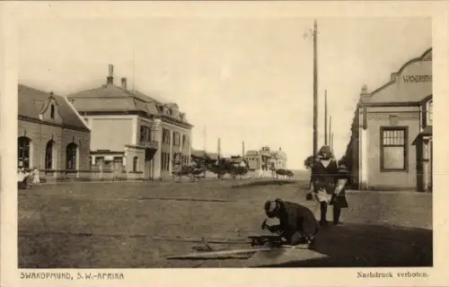 Ak Swakopmund Namibia Deutsch Südwestafrika, Straßenansicht