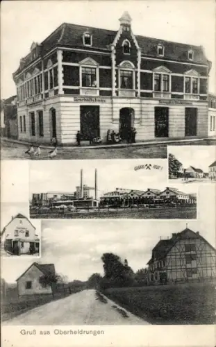 Ak Oberheldrungen in Thüringen, Straßenpartie, Geschäft, Bergbau