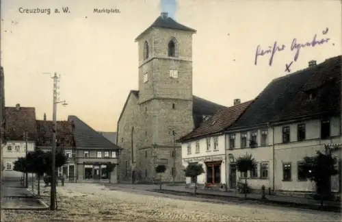Ak Creuzburg an der Werra,  Marktplatz