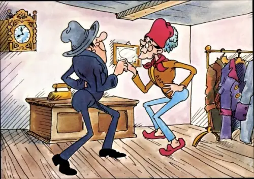 Künstler Ak Max und Moritz, Wilhelm Busch, Schneidermeister Böck